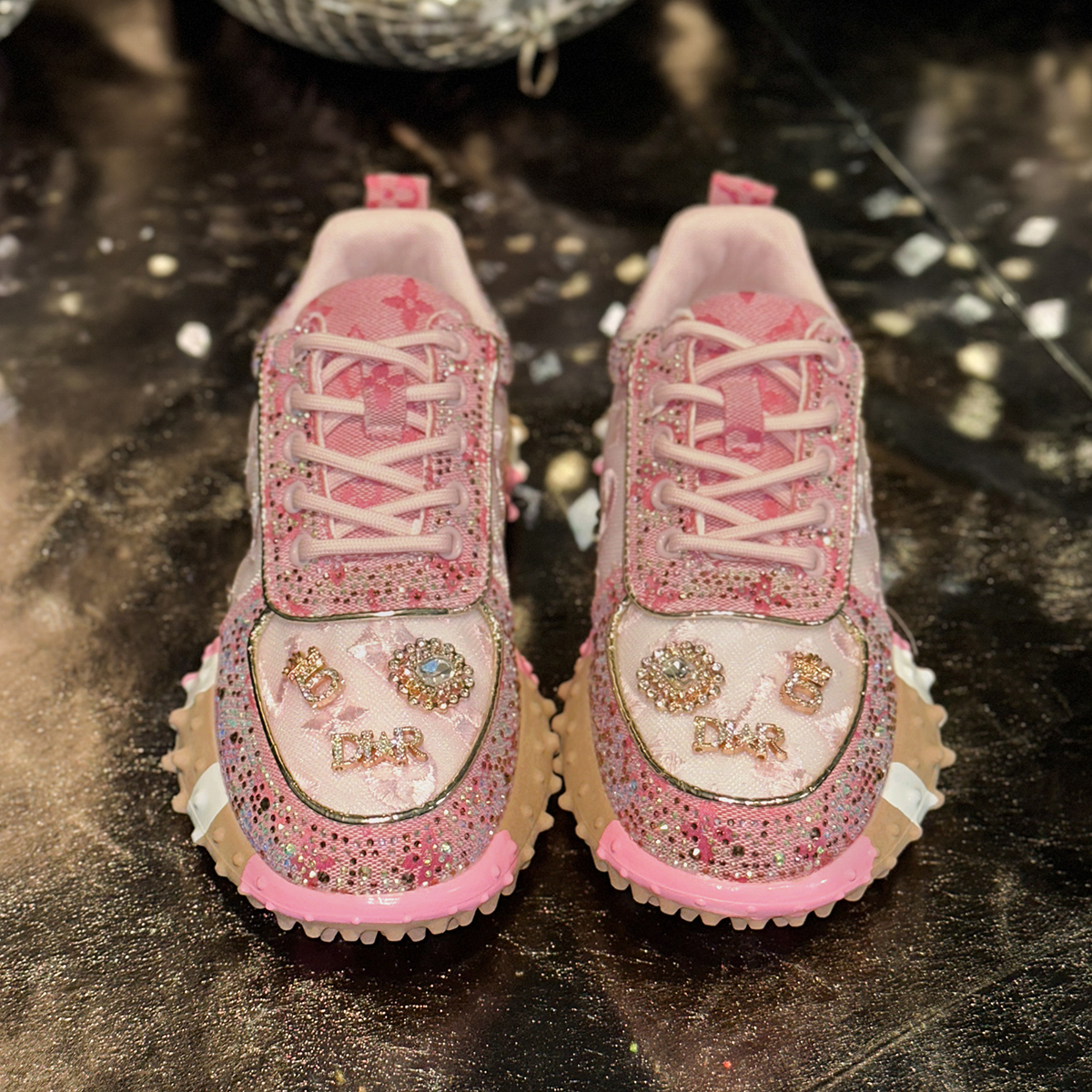 Women's Shoes Spring Casual New Thick Soled Rhinestone Leather Sneakers for Women designer Platform Sneaker High quality outdoor running shoes