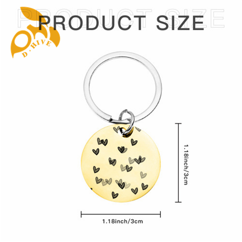 fashion Stainless steel keychain (double-sided laser engraving) 3x3cm suitable for pet accessories.