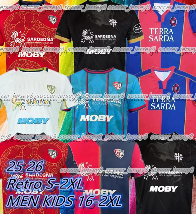 25 26 27 Cagliari Soccer Jerseys 2025 2026 2027 NANDEZ MAKOUMBOU LUVUMBO LAPADULA DEIOLA ROG Retro 03 04 05 men kids kit Football Shirt 2003 2004 SNAKE Maglia da calcio