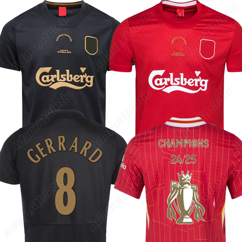 Istanbul shirts 2005 GERRARD special football shirts KEWELL ALONSO LUIS GARCIA CARRAGHER soccer jerseys