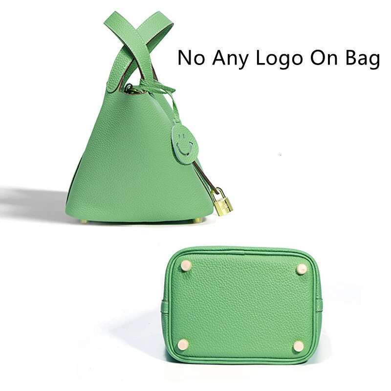 Head Layer Cowhide Vegetable Basket Genuine Leather Bucket Bag Women's Niche Design Large Capacity Handbag Gold Hardware