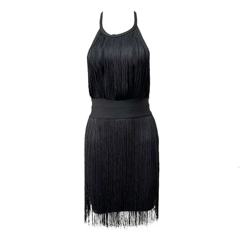 Maxi Dress Bandage Skirt Hanging Neck Tassel Summer Wear Design Sensation Slim Women S Short Dress KQ