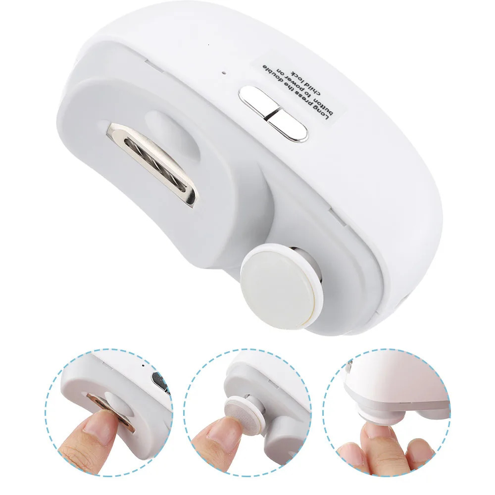 Electric Nail Clippers With Light Automatic Anicure Trimmer Adult Baby Fingernail Toe Scissors Pedicure Polishing Nails Cutter 250517
