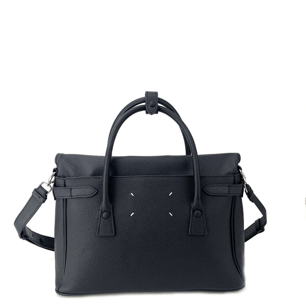 Fashionable and trendy shoulder top layer cowhide diagonal cross bag large capacity square hand held leather women s