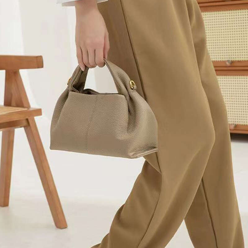 Tote Bag Bag Genuine Leather Handbag Top Layer Cowhide Women S Niche Cloud Bag Fashionable Versatile Exquisite And High End Feeling KQ