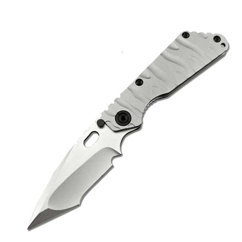 Strider Knife TC4 Titanium Alloy Handle D2 Blade Outdoor Camping Hunting Defense Emergency Sharp Folding Tactical Knives