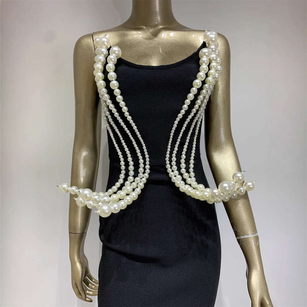 Maxi Dress New Bandage D Pearl Party Strapless Dress KQ
