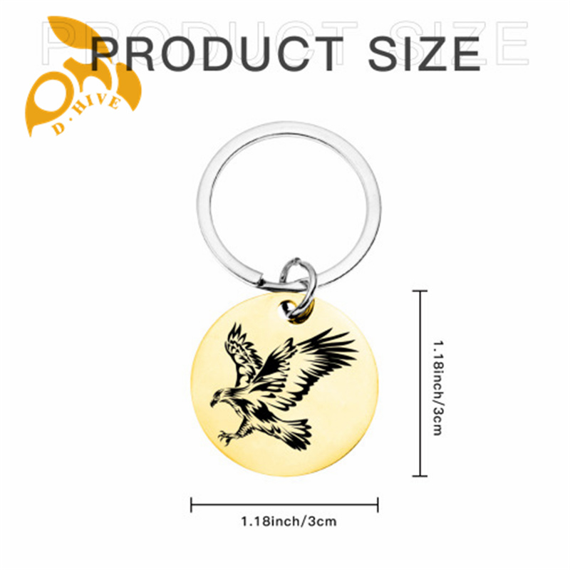 hot sale Stainless steel keychain (double-sided laser engraving) 3x3cm suitable for pet accessories.