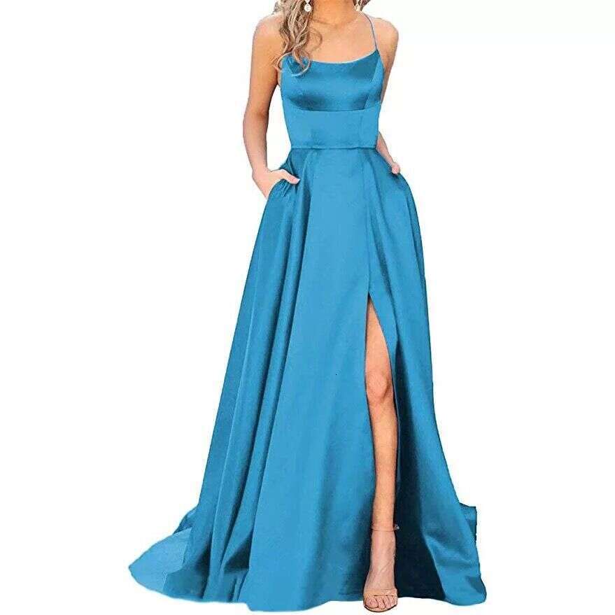 Maxi Dress Long Skirt Slimming Off The Shoulder Girlfriend Bridesmaid Team Evening Dress KQ