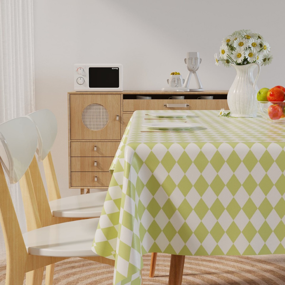 A736 pvc tablecloth waterproof and oil-proof wash-free student rectangular desk cloth net red ins style dining table cloth coffee table table mat