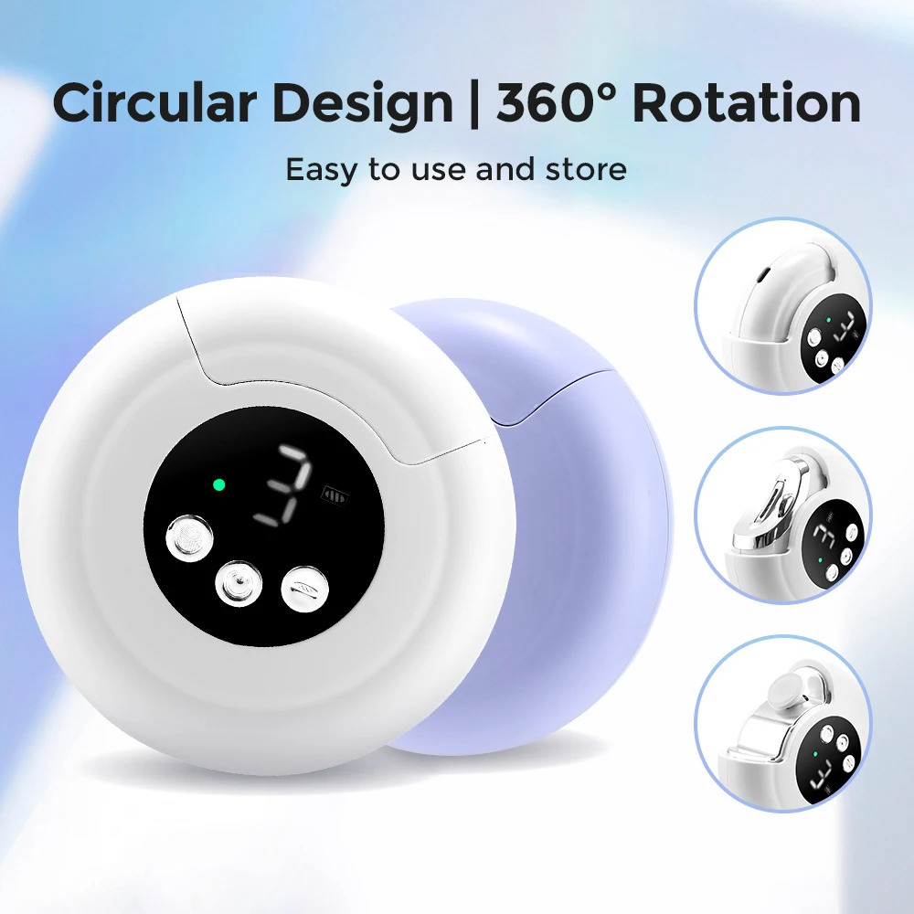 2 in 1 Rotatable Electric Nail Clipper Grinding and Polishing With Lighting Automatic Rechargeable Nail Trimmer for Baby Adult 250517