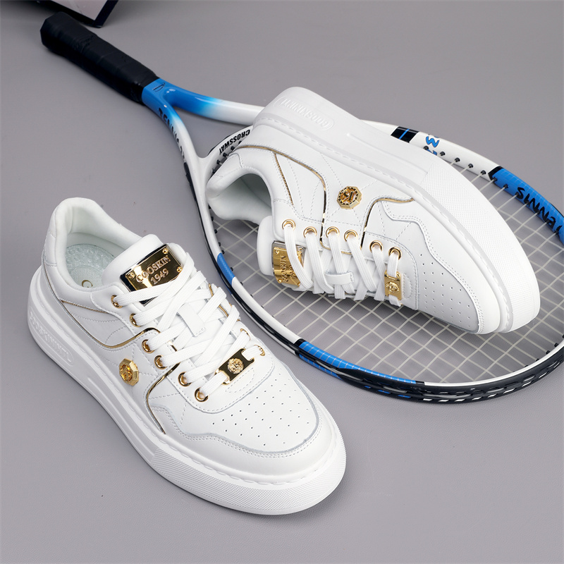 2025 brand sneakers high top leather letter printed highend gold white sneakers fashion casual shoes sports running basketball shoes mens sneakers siz