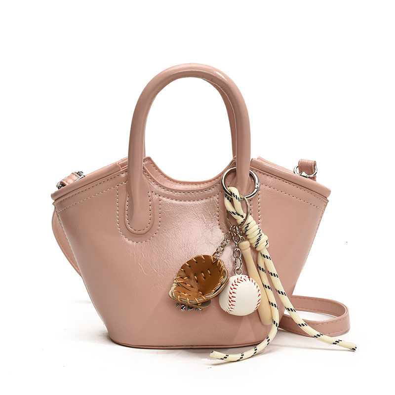 French Style Niche Women's Handbag Free Shipping Designer Bag Trendy Fashion Bucket Shoulder Crossbody Bag 3D PU Simple Shopping Bag