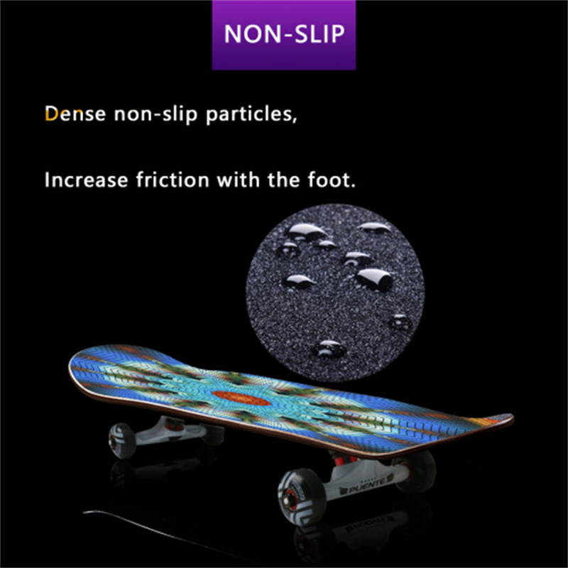 new Skateboard stickers with polyester fiber anti-skid strips, shock absorption, safety, personalized taste
