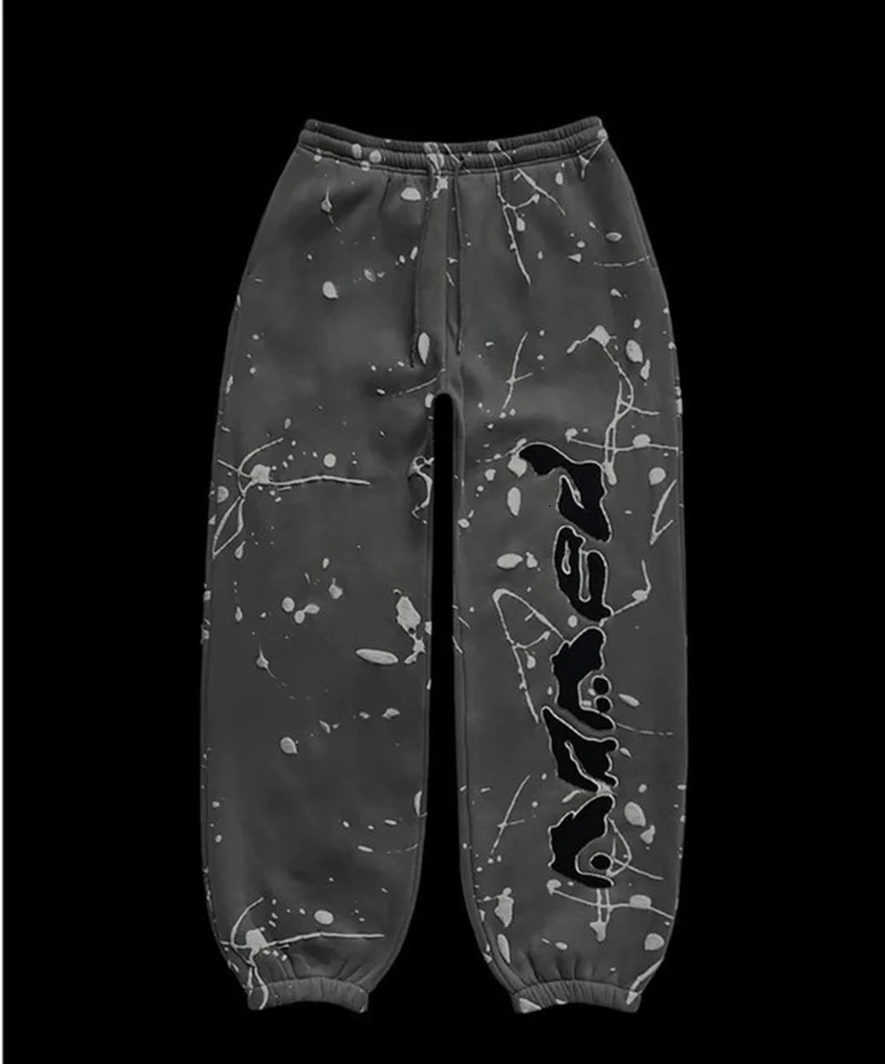Girl American street stamping Women HipHop waistband elastic loose casual pants Casual Trousers 250506