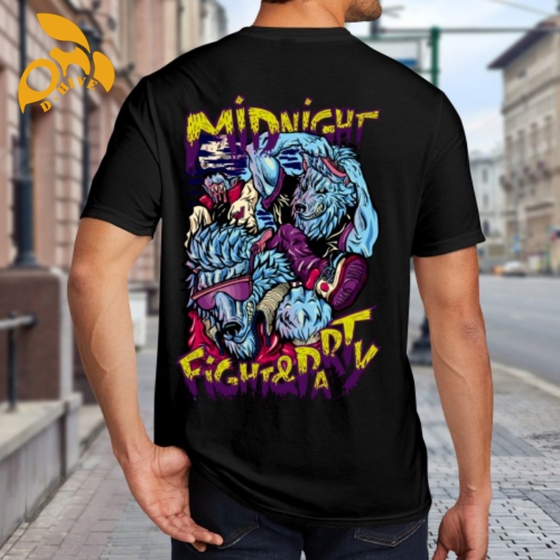 Free Shipping Designer Oversize shirt Short Sleeve Round neck Customized Tees 180g Men's European size hot print T-shirt - back outdoor size S-XX