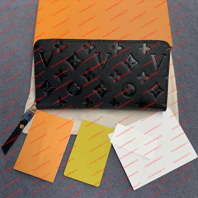 ZIPPY WALLET VERTICAL coins famous designer purse card holder men long busines 60017 Fashion clutch Genuine leather wallet women with box dust bag Purse