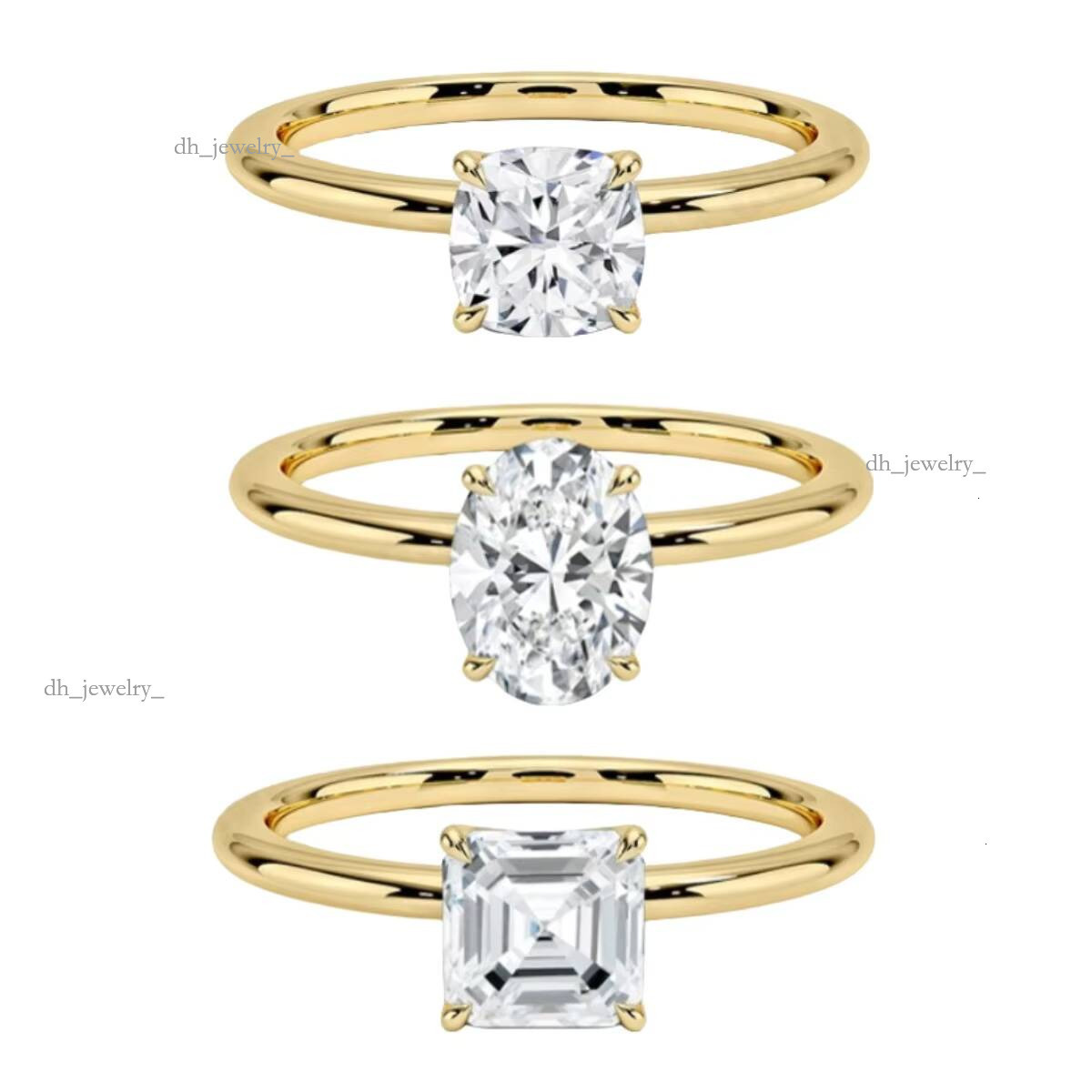 Igi Certified Lab-Grown Solid Gold Oval Marquise Cut Synthetic Engagement Cvd Lab Grown Dia Ring