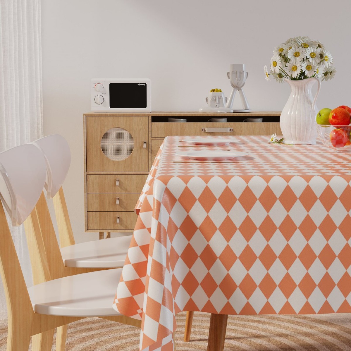 A735 pvc tablecloth waterproof and oil-proof wash-free student rectangular desk cloth net red ins style dining table cloth coffee table table mat