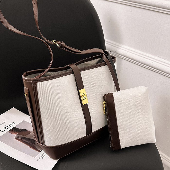 Fashion Canvas Women's Handbag Free Shipping Designer Bag Urban Simplicity Comparison Commuter Single Shoulder Crossbody Bag Large Shopping Bag L