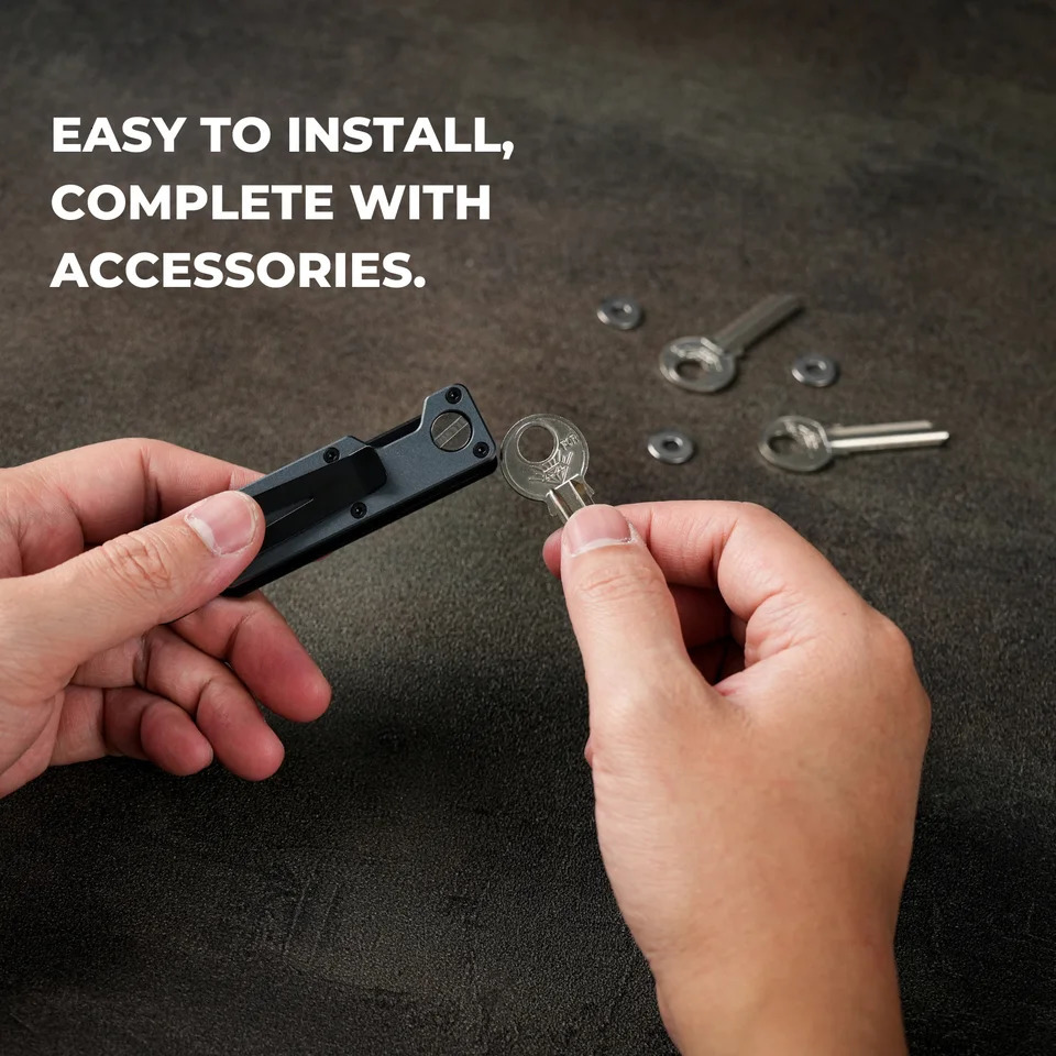 Aluminum Key Organizer 1-5 Keys Compact Aluminum Key Organizer - Minimalist n ideal for everyday use and special occasions 250515