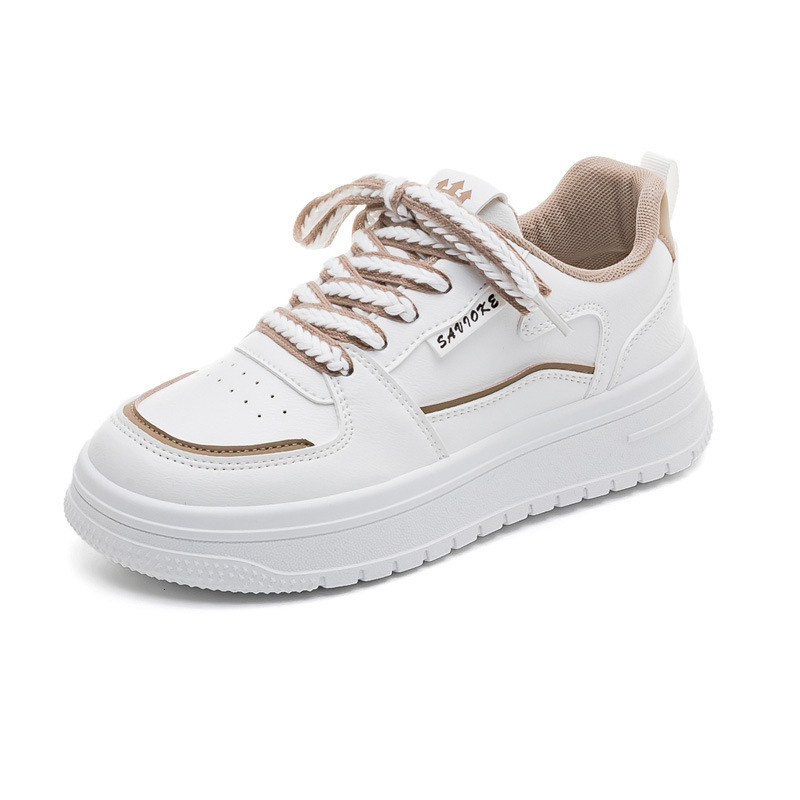 New white women's breathable multifunctional sports shoes designed by fashionable and casual soft soled sports shoes designer