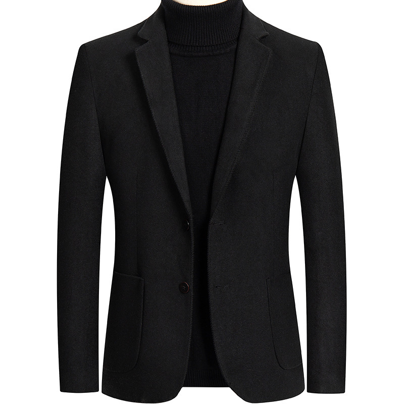 k1249 Men's Woolen Suit Jacket with Slim Fit Design for Winter Business Wear
