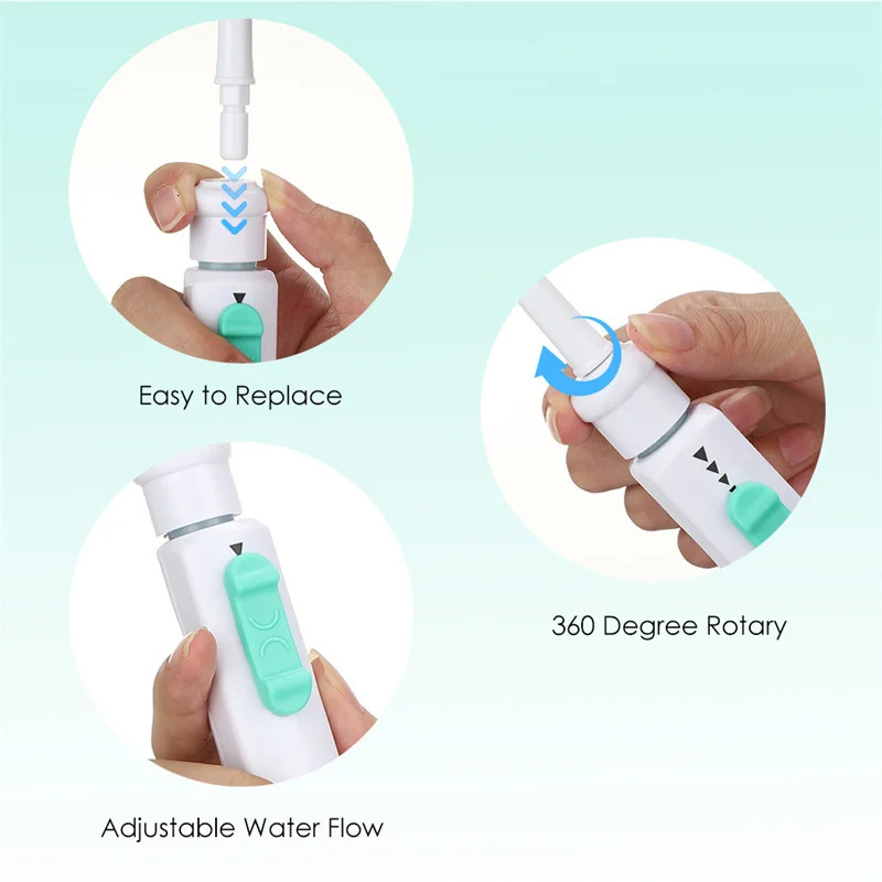 Dental Water Flosser Faucet Oral Irrigator Floss Dental Irrigator Portable Dental Water Jet Teeth Cleaning Mouth Washing Machine 250517