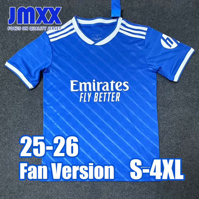 XXXL 4XL JMXX 25 26 Reales Madrides Soccer Jersey Third Blue Pre Match Training Special Mens Uniforms Jerseys Man Football Shirt 2025 2026 Fan Version