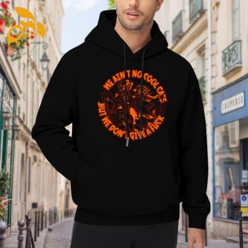Free Shipping oversize Men's women's hooded sweatshirt printed Top fashionable casual street wear 270g permed sweatshirt