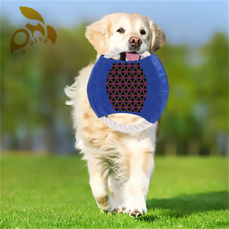 classic Cotton rope frisbee dog toy training outdoors