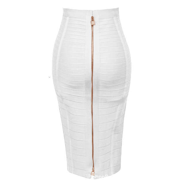 Maxi Dress Hot Selling Color Bandaged Short With Striped Zipper Double Opening Sexy High Waisted And Hip Wrapped Skirt KQ