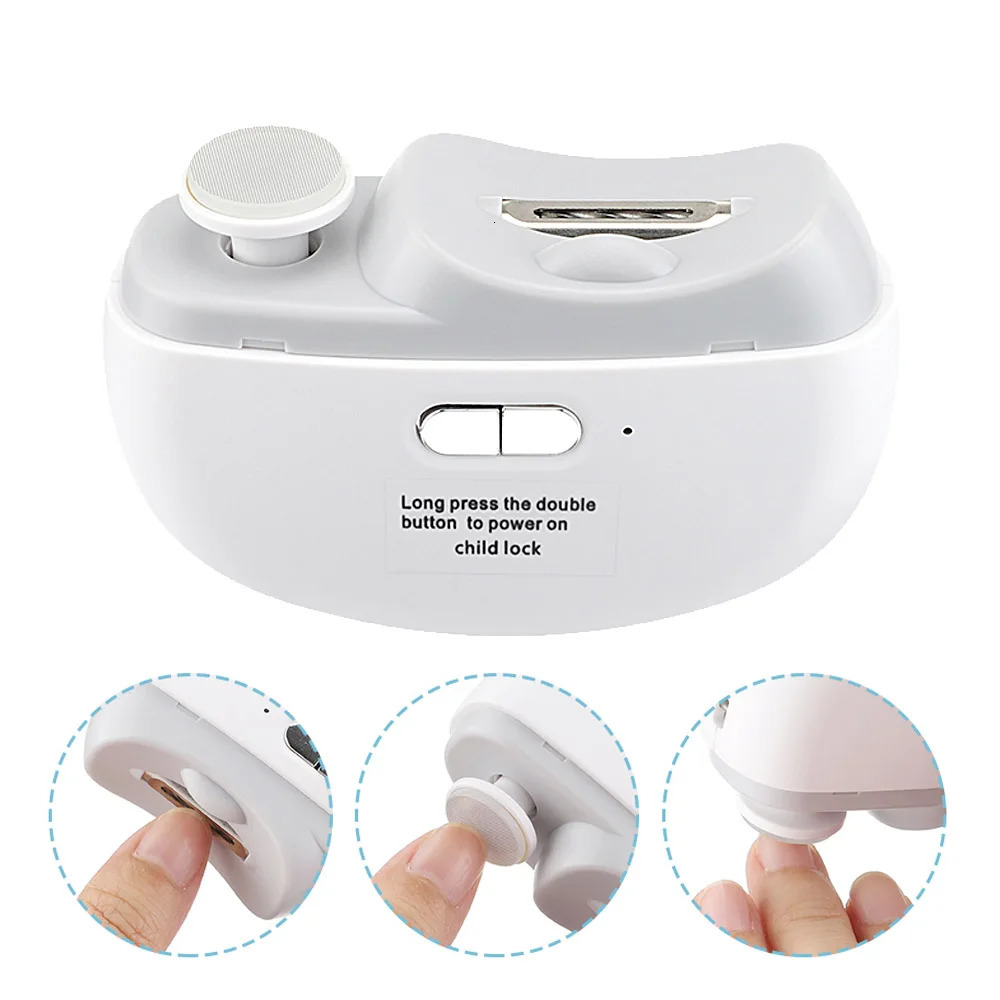 USB Automatic Electric Nail Clipper With Cleaning Brush Nail Trimmer Grinder Polisher Fingernail Cutter Manicure Pedicure Tools 250517
