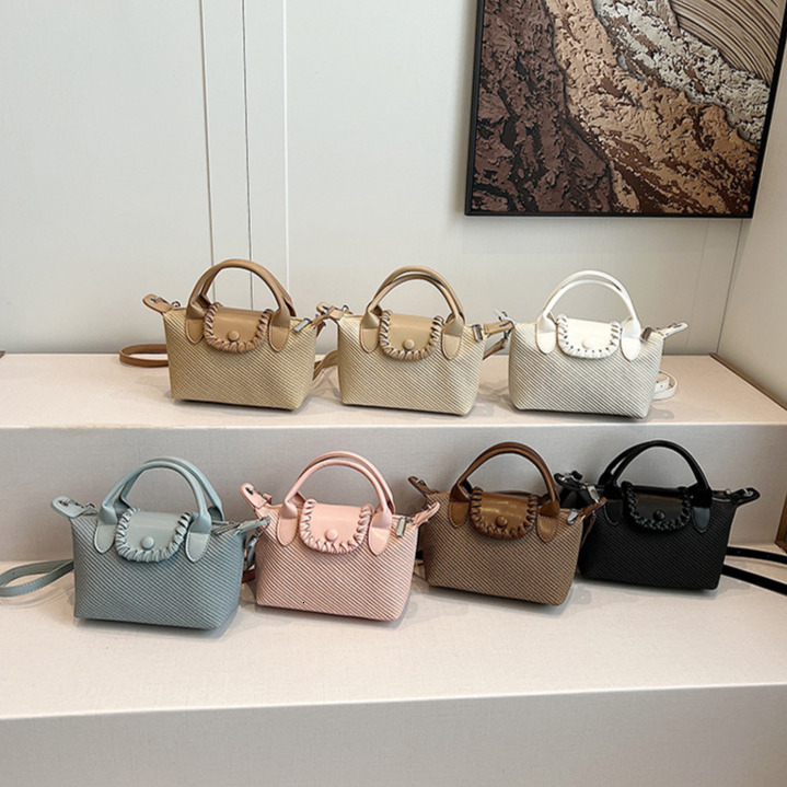 Women's Fashion Shoulder Bag 2025 Free Shipping Designer Bag Sweet Style Woven Dumpling Handbag Casual Fashion Versatile Student Phone Bag Shoppi
