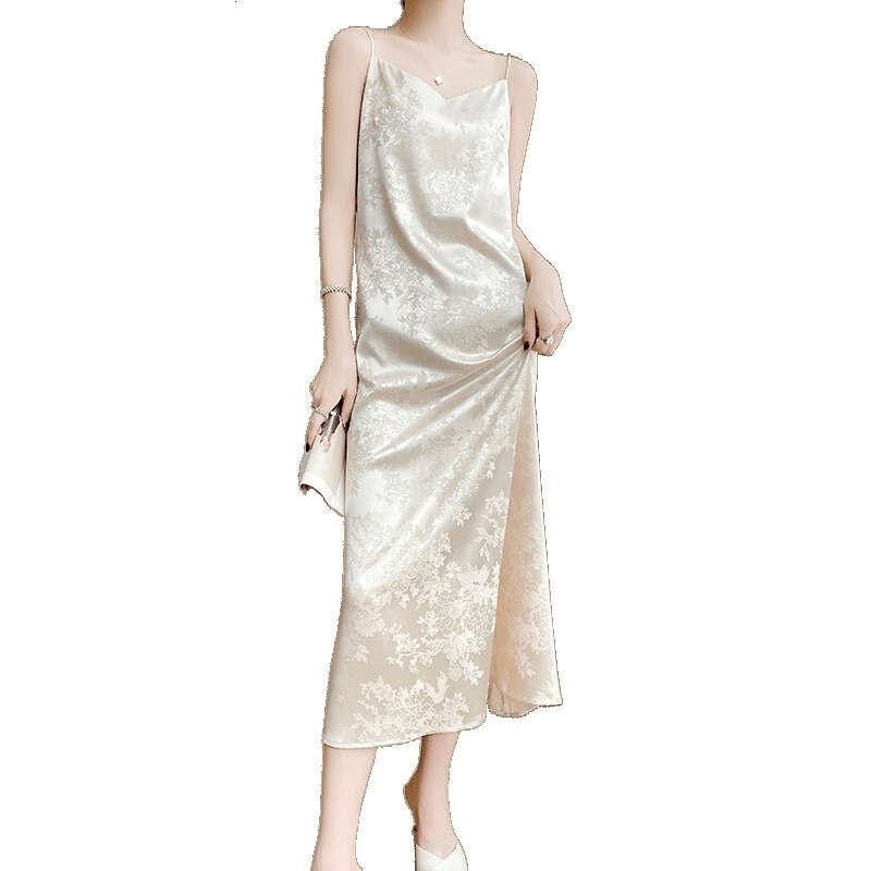 Maxi Dress Silk Silk Camisole Dress For Women S Summer New A Line Skirt Loose Plus Size Long Inner Long Skirt Formai Dress