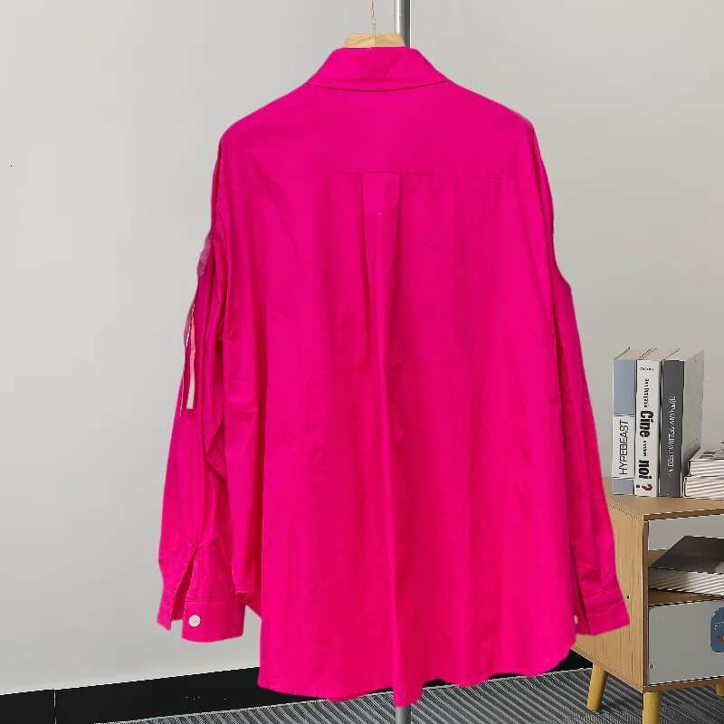 ,New,European,Clothes,Loose,Blouse,Sexy,Cardigan,Vintage single,Breasted,3D flower,Women,Shirt,Long Sleeve,Casual,Tops,41269