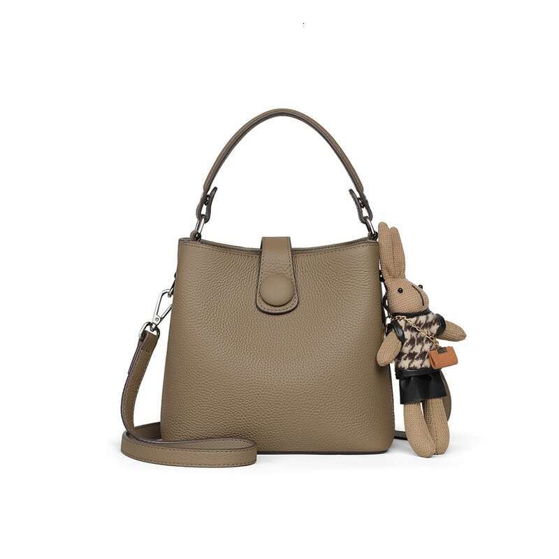 Tote Bag New Bucket Genuine Leather Women S Premium Single Shoulder Crossbody Handheld Small Bag KQ