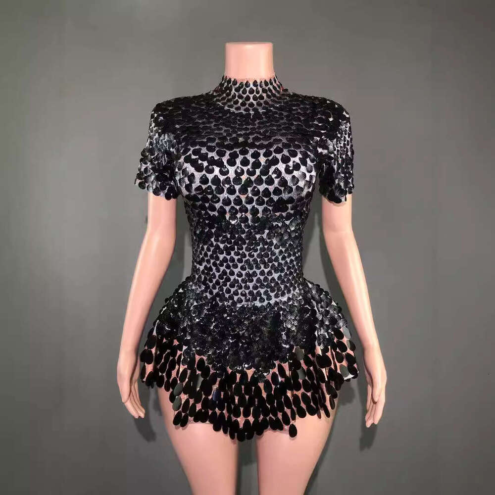 Maxi Dress STOCK Sexy Sequins Dazzling Daily Trend Party Zipper Gorgeous Short Skirt Formai Dress