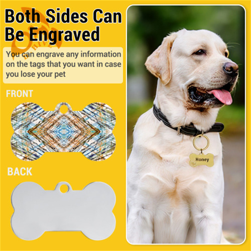 2025 Dog tags 5 * 3cm for daily decoration of dogs; If your dog gets lost, it's convenient for others to contact you faster
