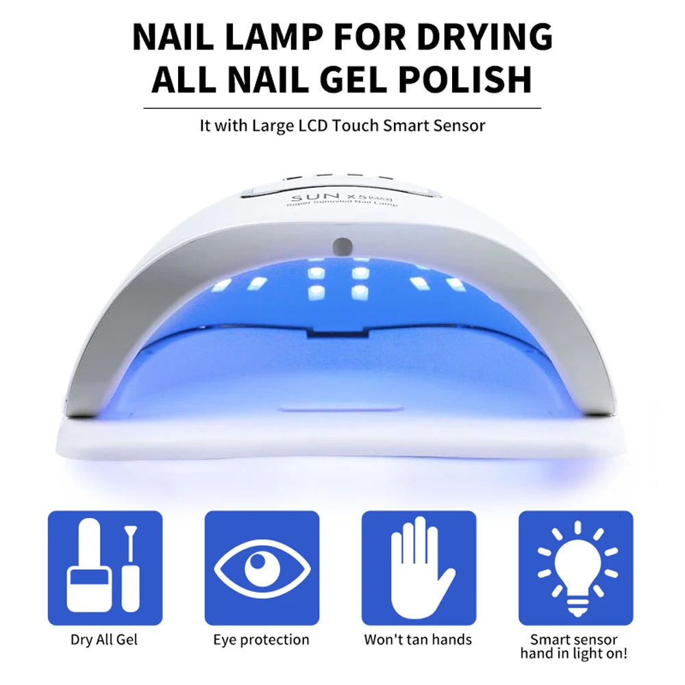 Professional UV Nail Art Lamp 45LED Nail Dryer with 4 Timers and Auto Sensor Drying Light for Gel Nail Polish Curing Nail Tools 250517