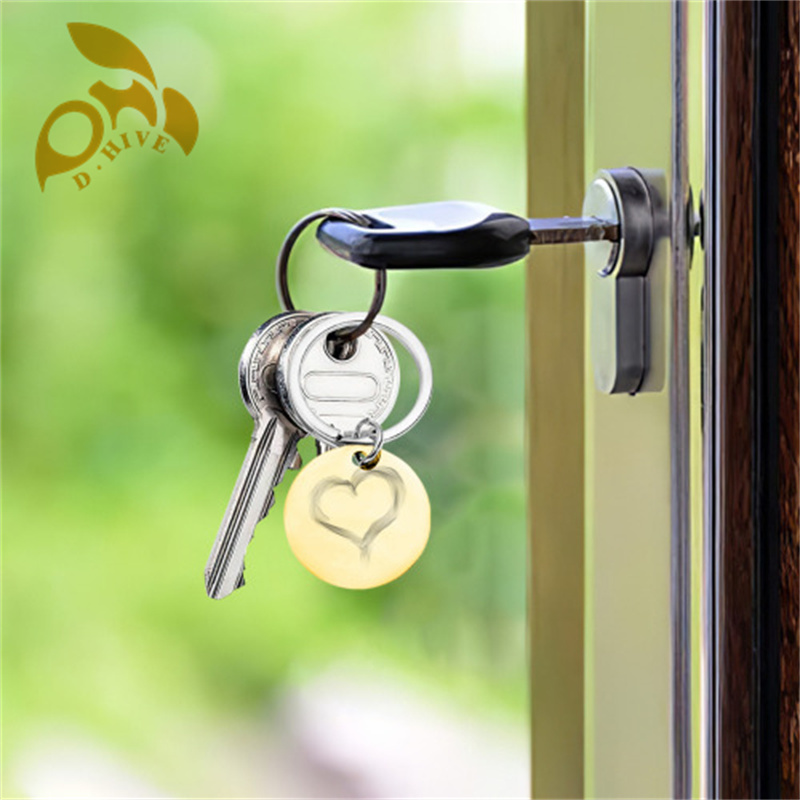 2025 Stainless steel keychain (double-sided laser engraving) 3x3cm suitable for pet accessories.