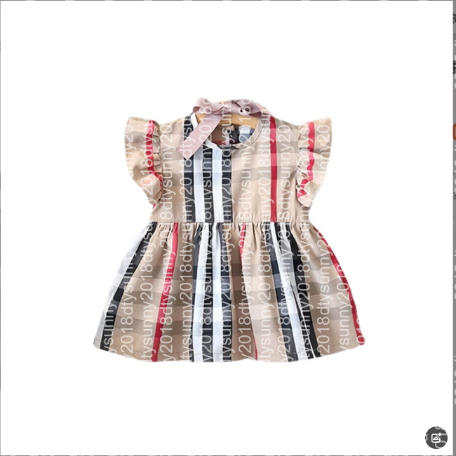 Baby Girl Princess Dress Cotton Baby Girl Dress Plaid Pattern Summer Newborn Clothes Baby Dress Party Birthday Baptism Dress