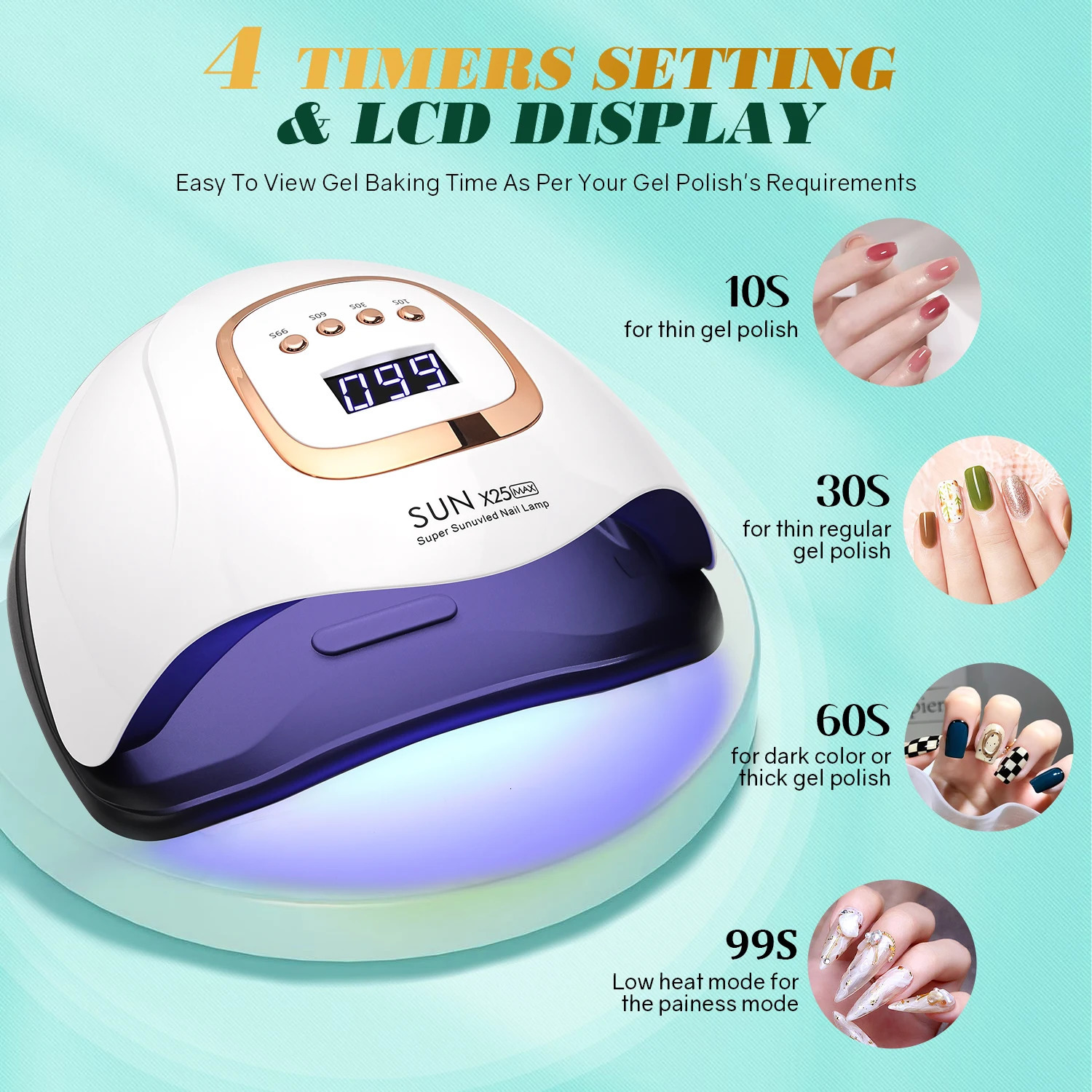 UV LED Nail Lamp 380W Nail Curing Lamps For Home Salon Powerful LED Drying Lamps For All Gel Polish Professional Nail Equipment 250517