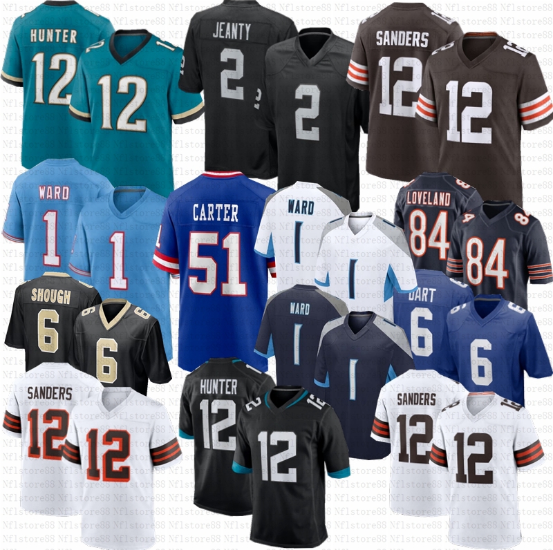 Cameron Ward Football Jersey Travis Hunter Shedeur Sanders Ashton Jeanty Colston Loveland Henderson Abdul Carter Jaxson Dart Tyler Shough Matthew Golden