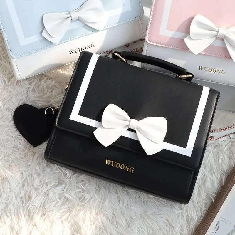 JIAERDI Haruku JK Women's Ita Bag Handbag Trend Japanese Style Kawaii Bow Lolita Crossbody Shoulder Bags Aesthetic Bolso Mujer