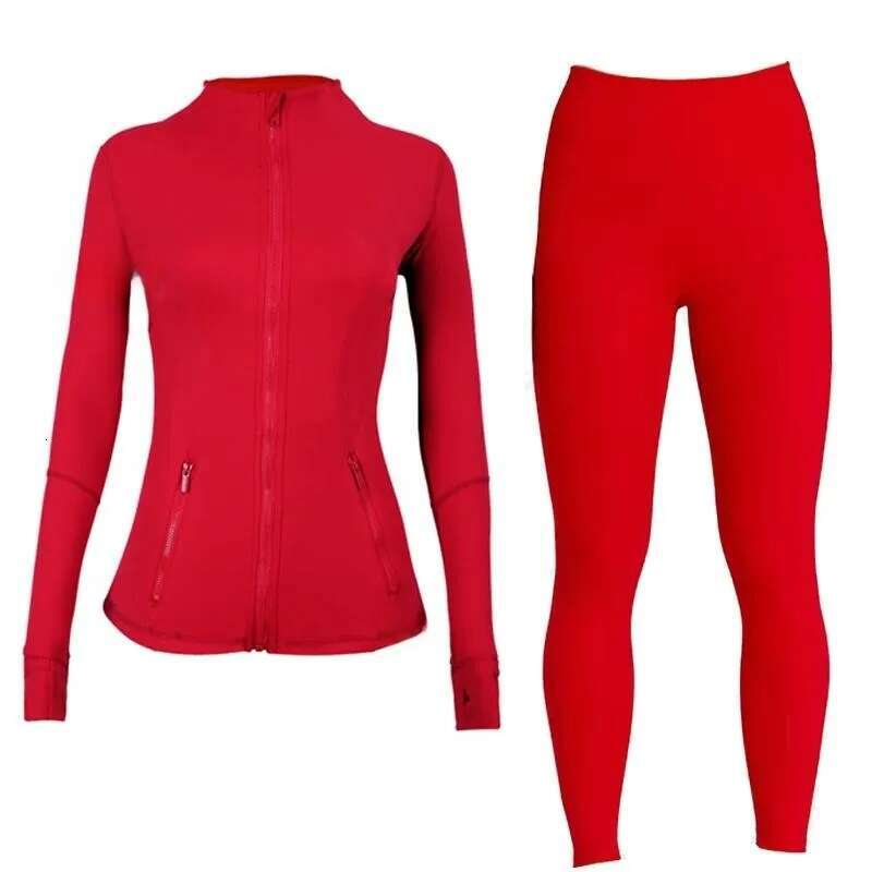 Women Designer Yoga Set Jacket Flared Gym Outdoor Sports Zippered Slim Fit Running Top Workout Shorts Leggings Tracksuits Activewear Fitness Clothes A