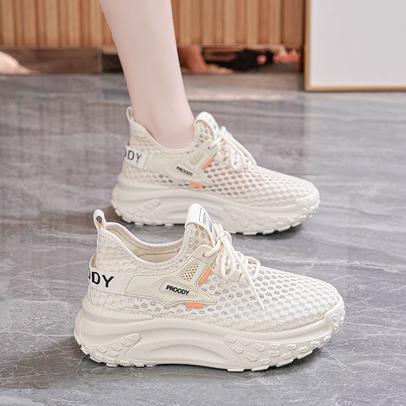 Summer New Fashionable Thick soled Casual Shoes Designer Fashionable Little White Height Increasing Sports Women's Shoes