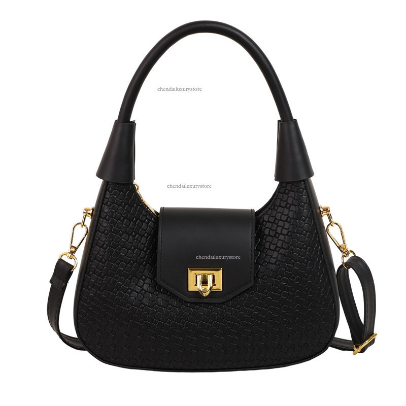 Free Delivery Designer Bag Women's Crossbody Bag New Fashionable Woven Hand-held Shoulder Bag Women's Versatile Casual Crescent Dumpling Bag