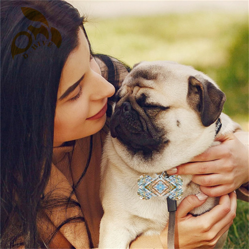 2025 Dog tags 5 * 3cm for daily decoration of dogs; If your dog gets lost, it's convenient for others to contact you faster