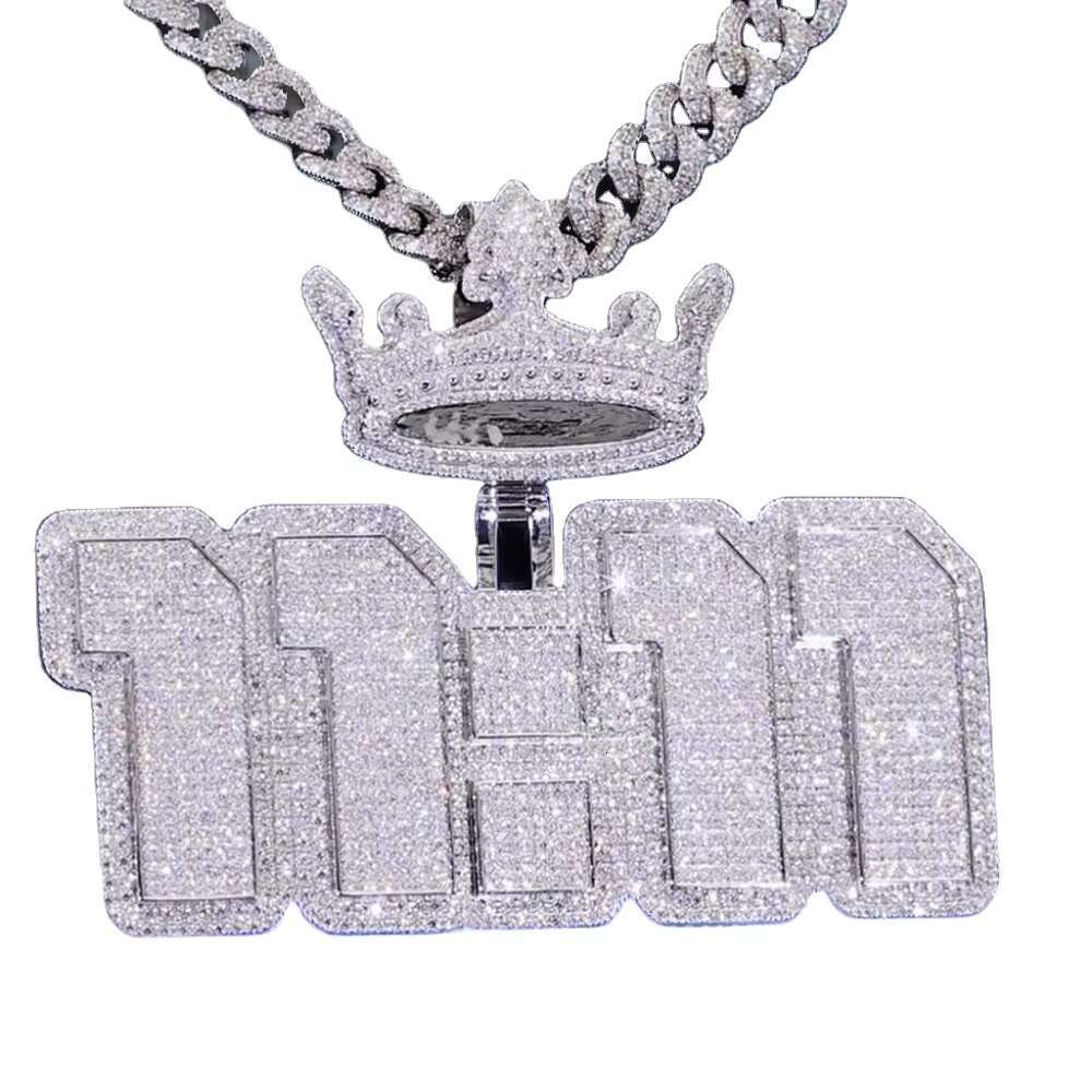Sparkling Moissanite Letter Pendant 925 Sterling Silver Initial Letter Iced Out Hiphop Custom Moissanite Pendant